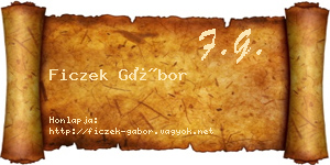 Ficzek Gábor névjegykártya